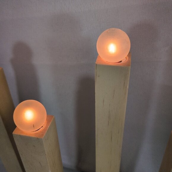 IKEA Strala 7 Arm Candelabra Wood Pine Beige 900.505.66 Lamp Mark Slojd Vintage - Picture 16 of 16